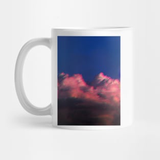 Glitched aesthetic pink clouds Mug